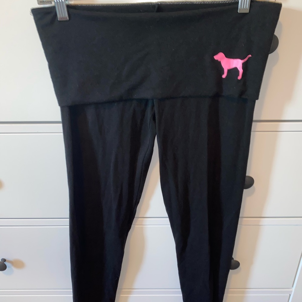PINK Black Leggings